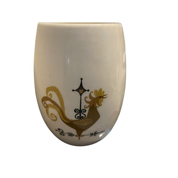 Vintage Retro Mid Century Edwin Knowles Rooster Weathervane Sipper Cup - Picture 1 of 6